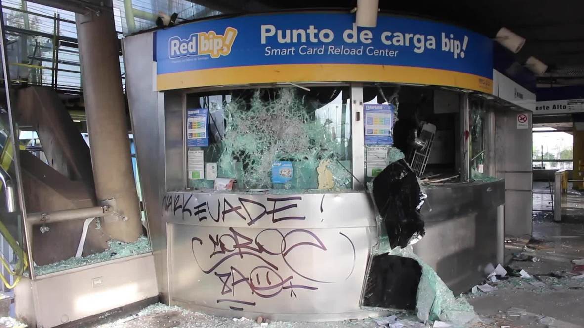 Chile: Santiago amanece en estado de emergencia tras las violentas manifestaciones