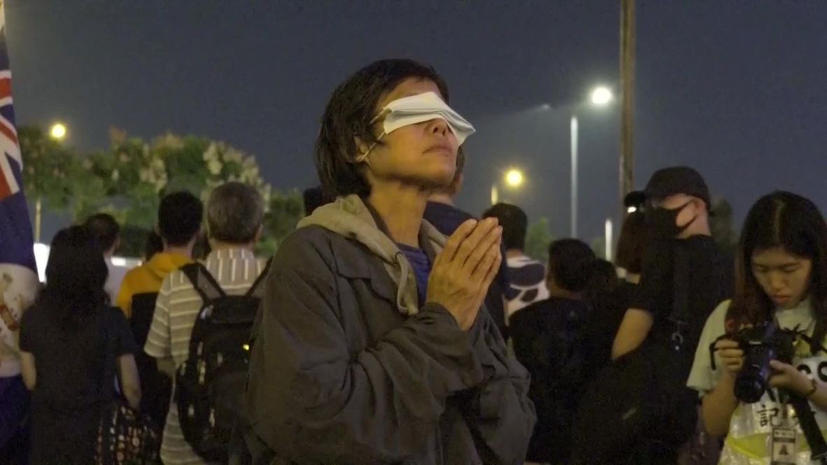 Hong Kong: Protesters gather in prayer to call for foreign intervention
