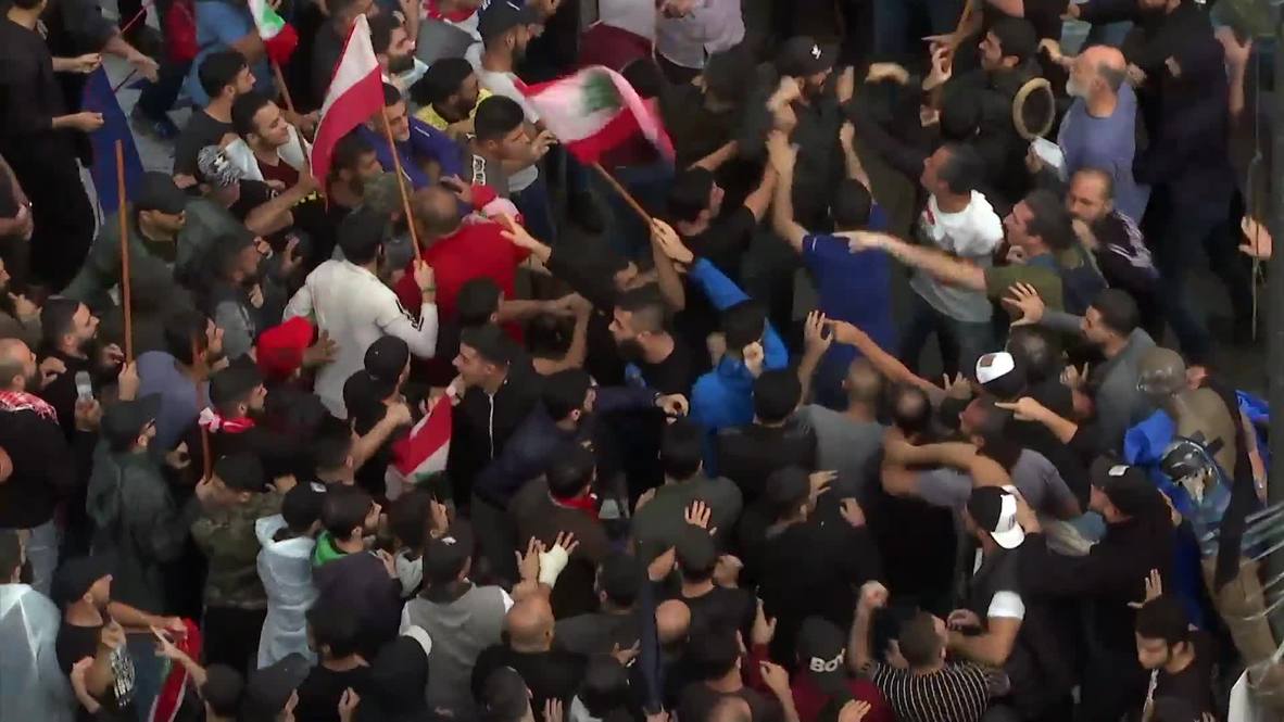 Líbano: Partidarios de Hezbolá se enfrentan a manifestantes contrarios al Gobierno en Beirut