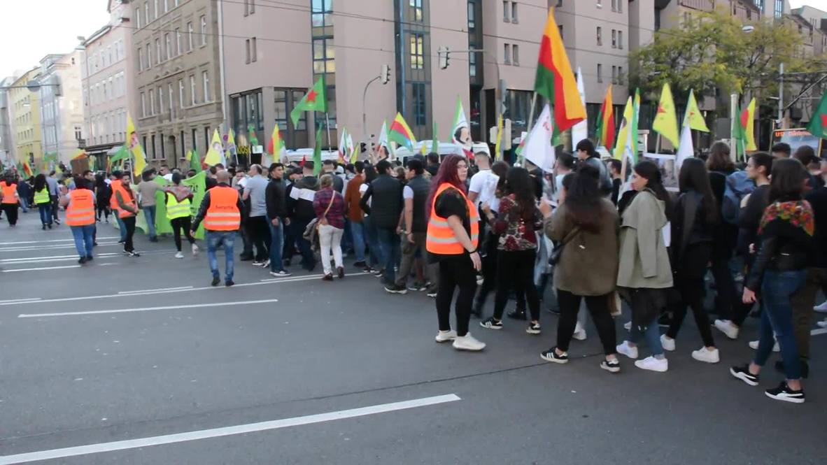 Germany: Hundreds march in Stuttgart against Turkish offensive in Syria