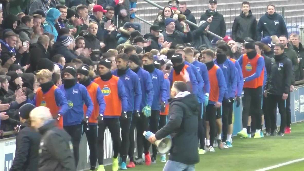 Germany: 1,500 Hertha fans up the ante at pre-Berlin derby training