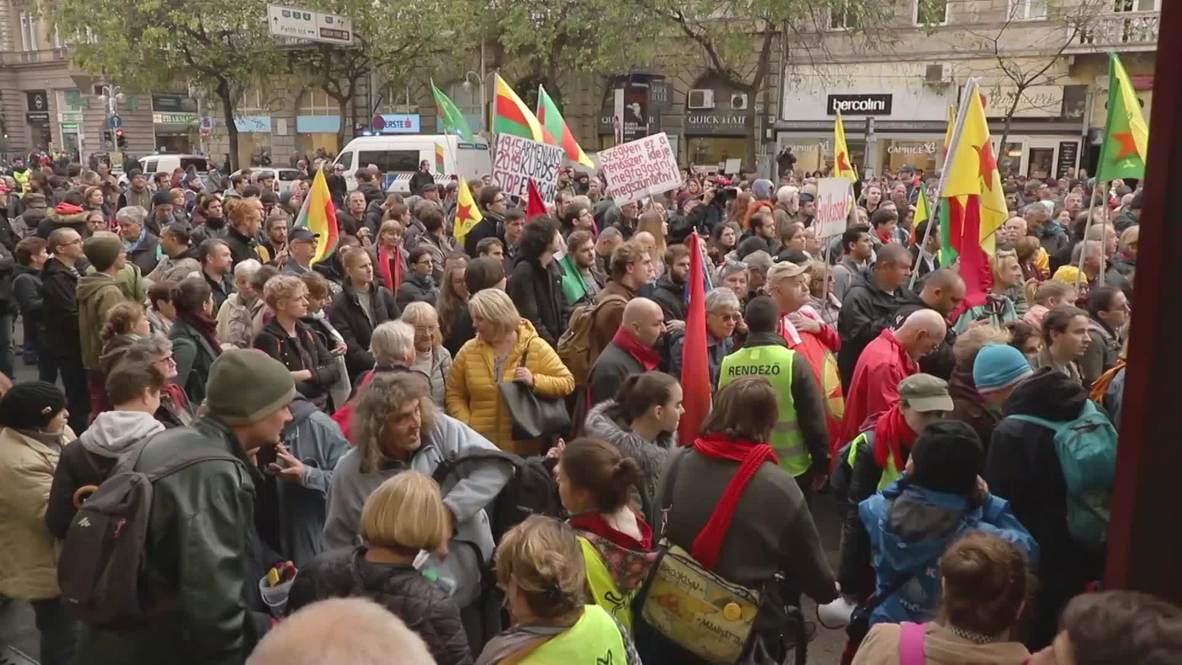 Hungary: Protesters decry Turkish incursion into Syria as Erdogan visits Budapest