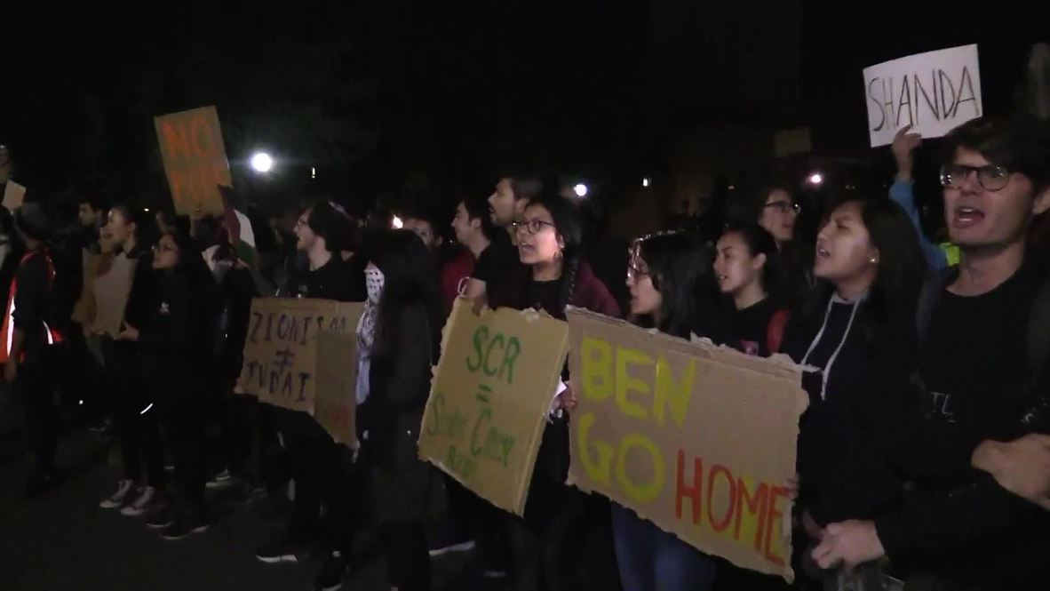 USA: Students protest Ben Shapiro's Stanford University speech