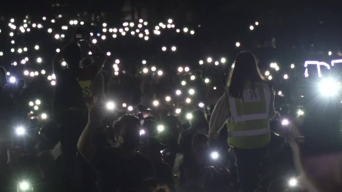 Hong Kong: Protesters hold vigil for fallen student Alex Chow Tze-lok