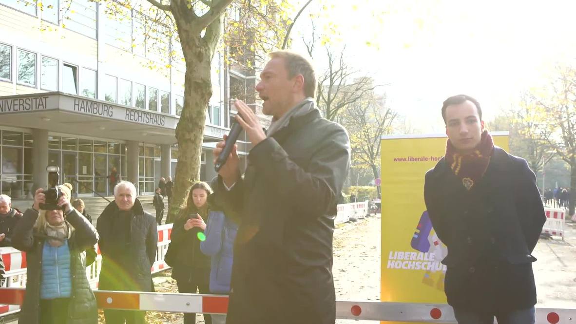 Germany: FDP’s Lindner gives speech outside of University of Hamburg despite ban