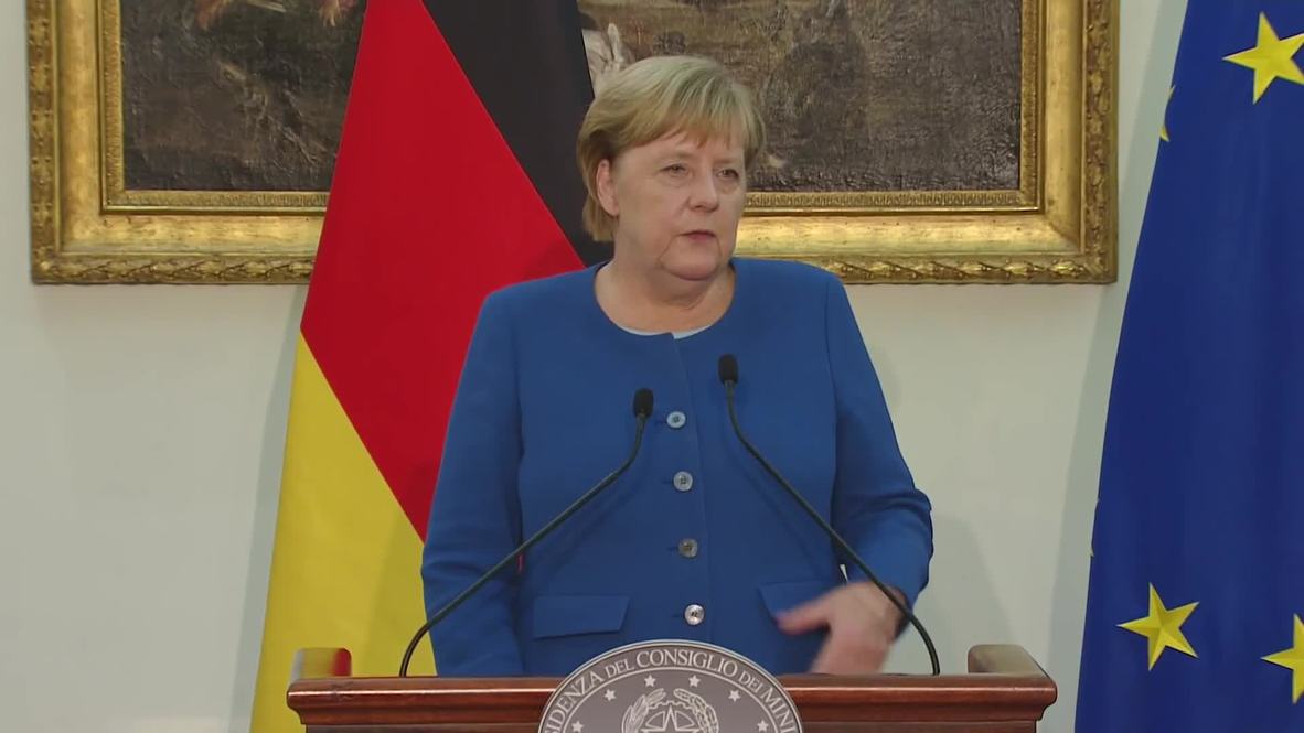 Italy: Merkel and Conte talk Brexit, migration and future of EU