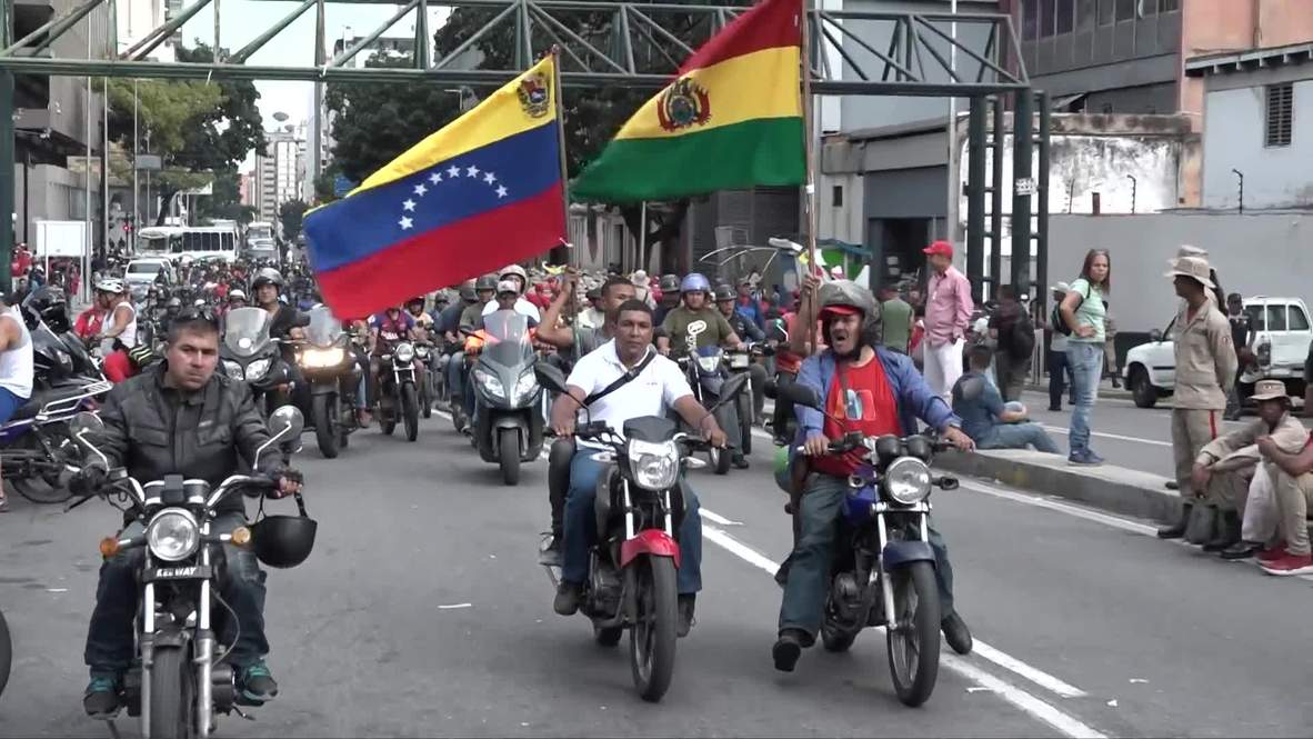 Venezuela: Simpatizantes de Evo Morales se manifiestan en Caracas en apoyo del expresidente boliviano