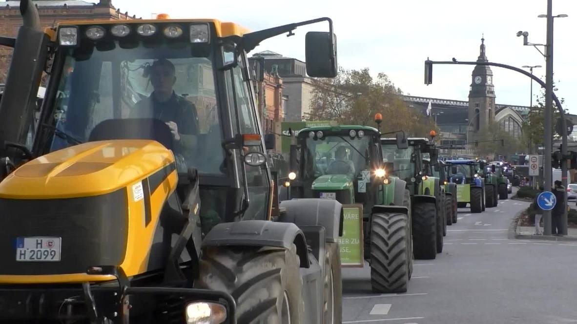 Alemania: Agricultores protestan llevando 3.500 tractores hasta las calles de Hamburgo
