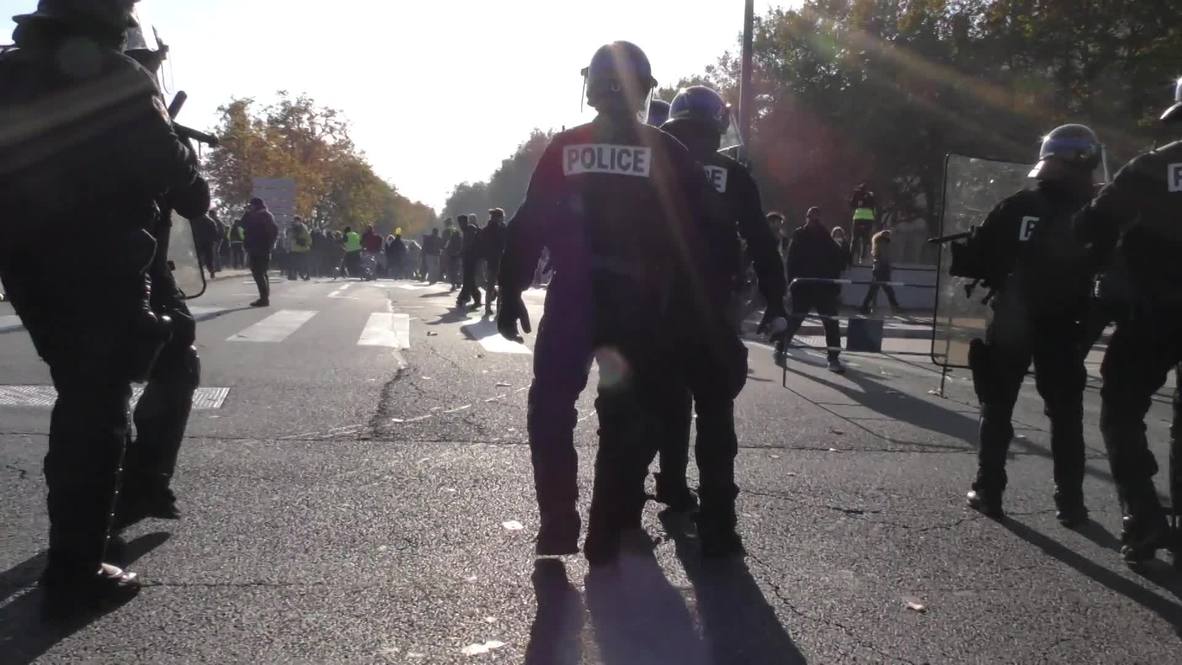 France: Police use tear gas as Yellow Vests hit Lyon on movement's anniv.
