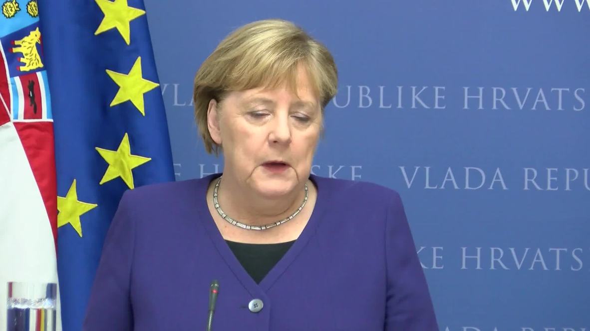 Croatia: Merkel and Croatian PM talk EU accession for North Macedonia and Albania