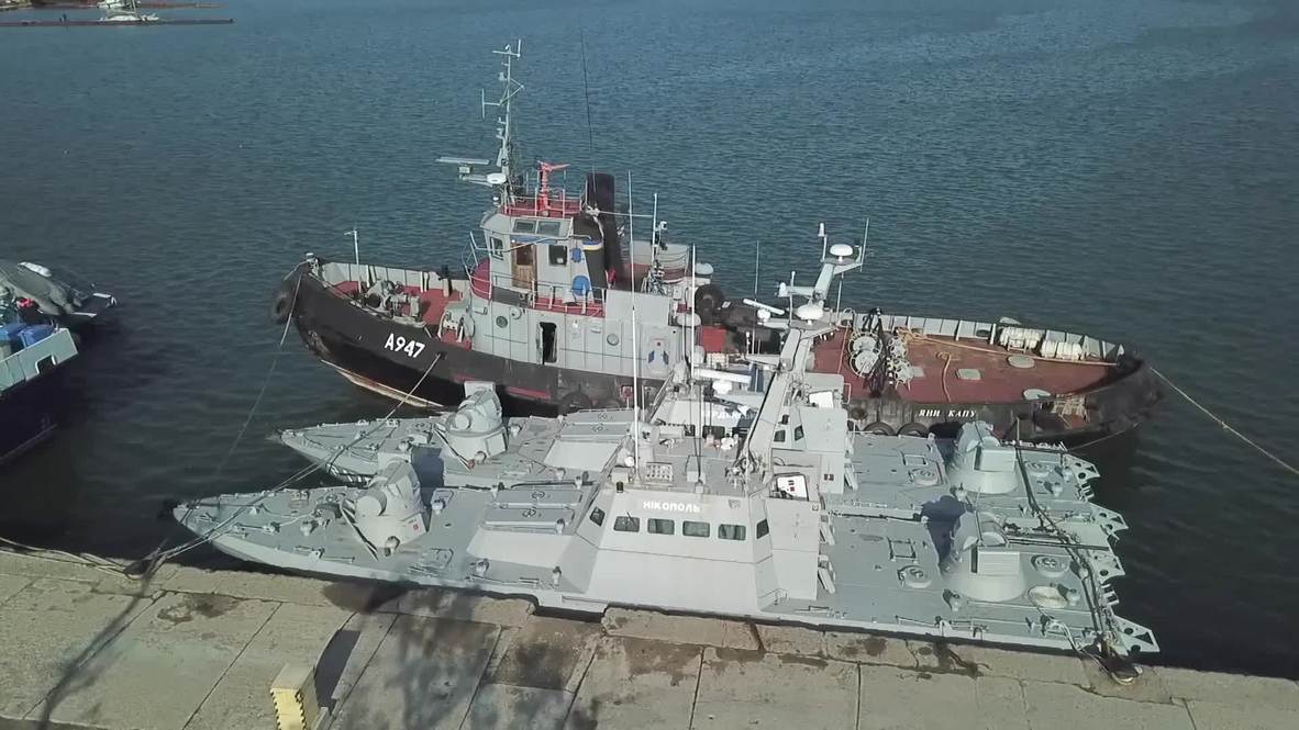 Russia: FSB release video of returned Ukraine naval vessels ‘in good condition’
