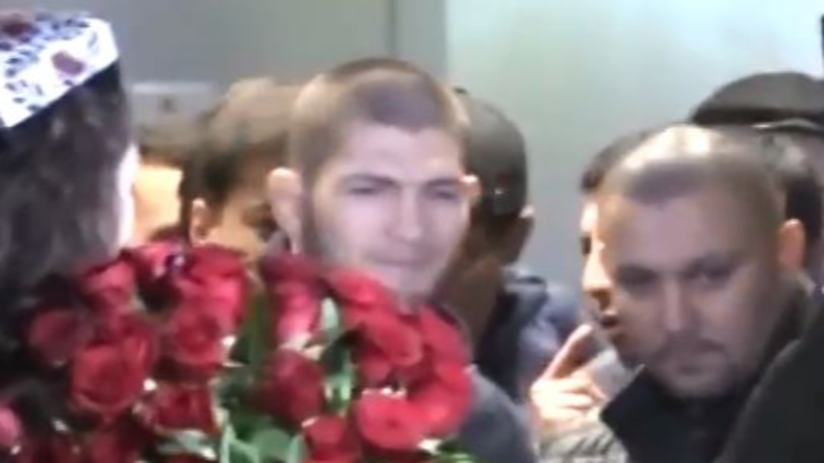 Uzbekistan: Khabib mobbed in Tashkent ahead of cousin's fight