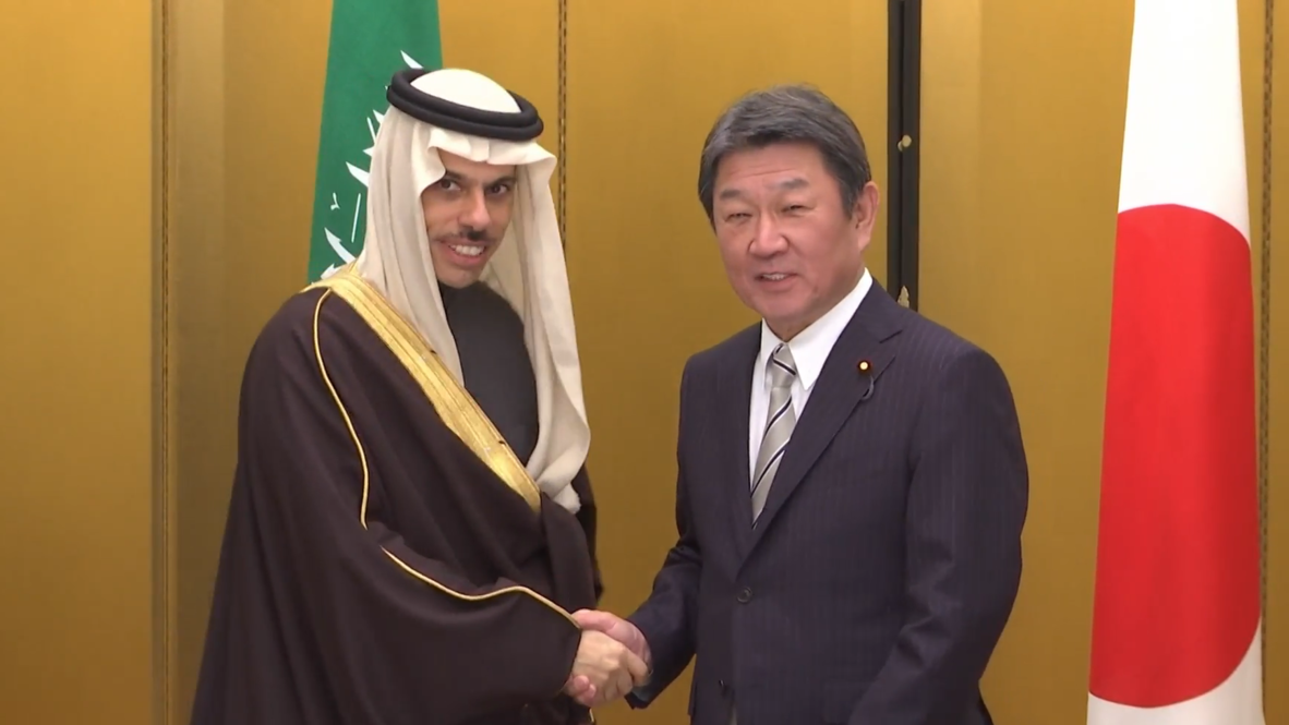 Japan: FM Motegi meets Saudi counterpart on sidelines of G20 ministerial meeting