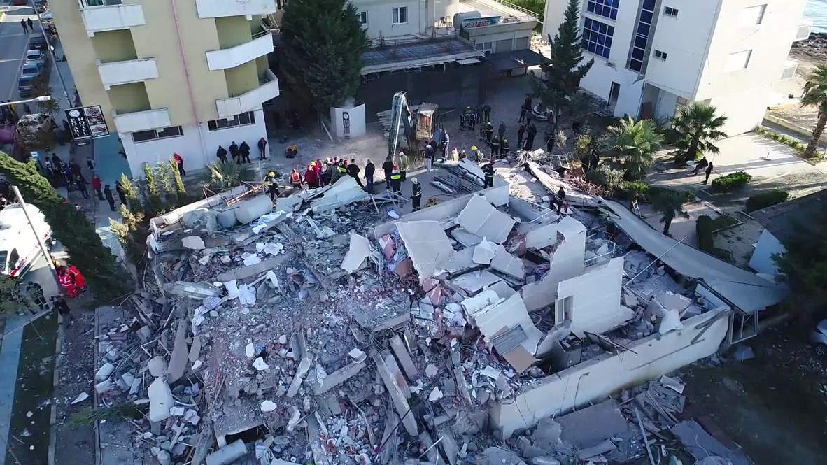 Albania: Drone footage captures earthquake aftermath amid Durres rescue ops