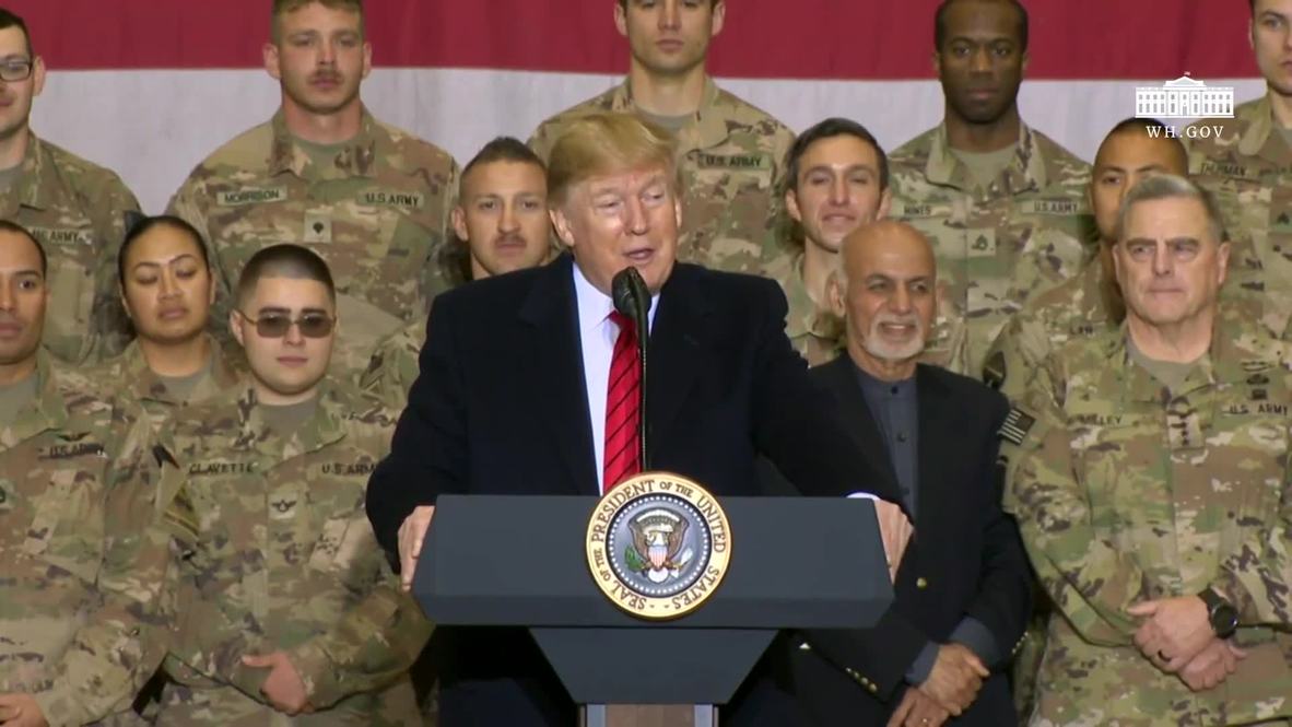 Afghanistan: Trump pays surprise Thanksgiving visit to US troops