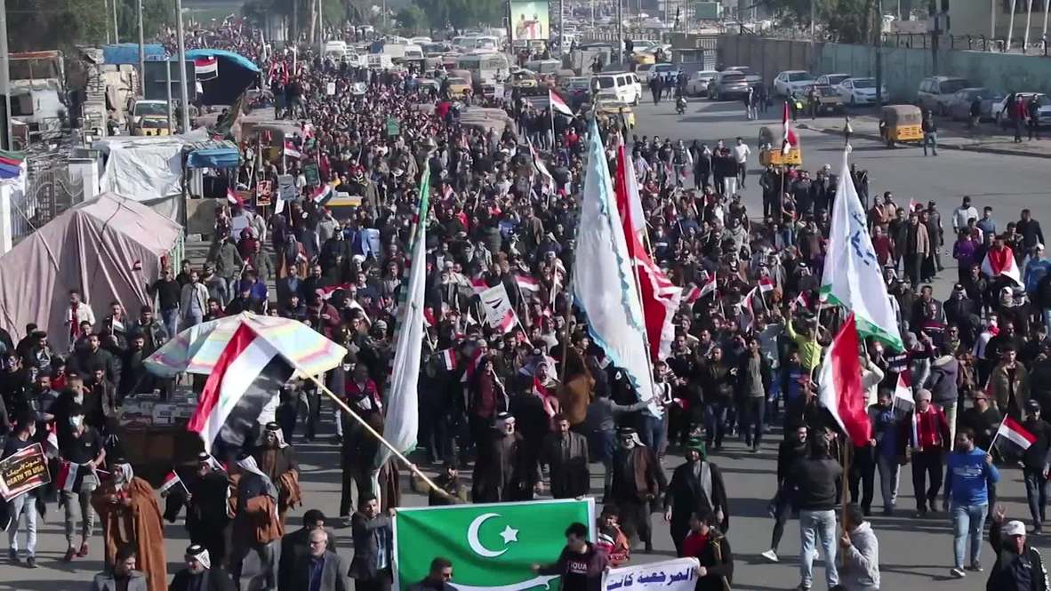 Iraq: Thousands of top Shia cleric's supporters march in Baghdad