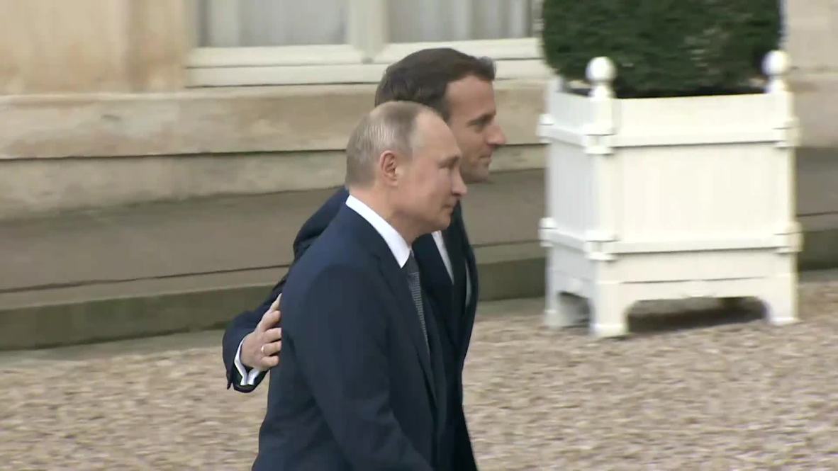 Francia: Putin llega al Palacio del Elíseo para la cumbre del Cuarteto de Normandía