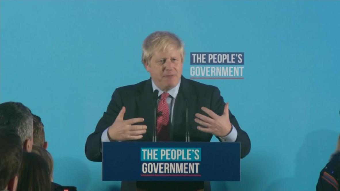 UK: Brexit now 'irrefutable, irresistible' choice by UK - Johnson after election win