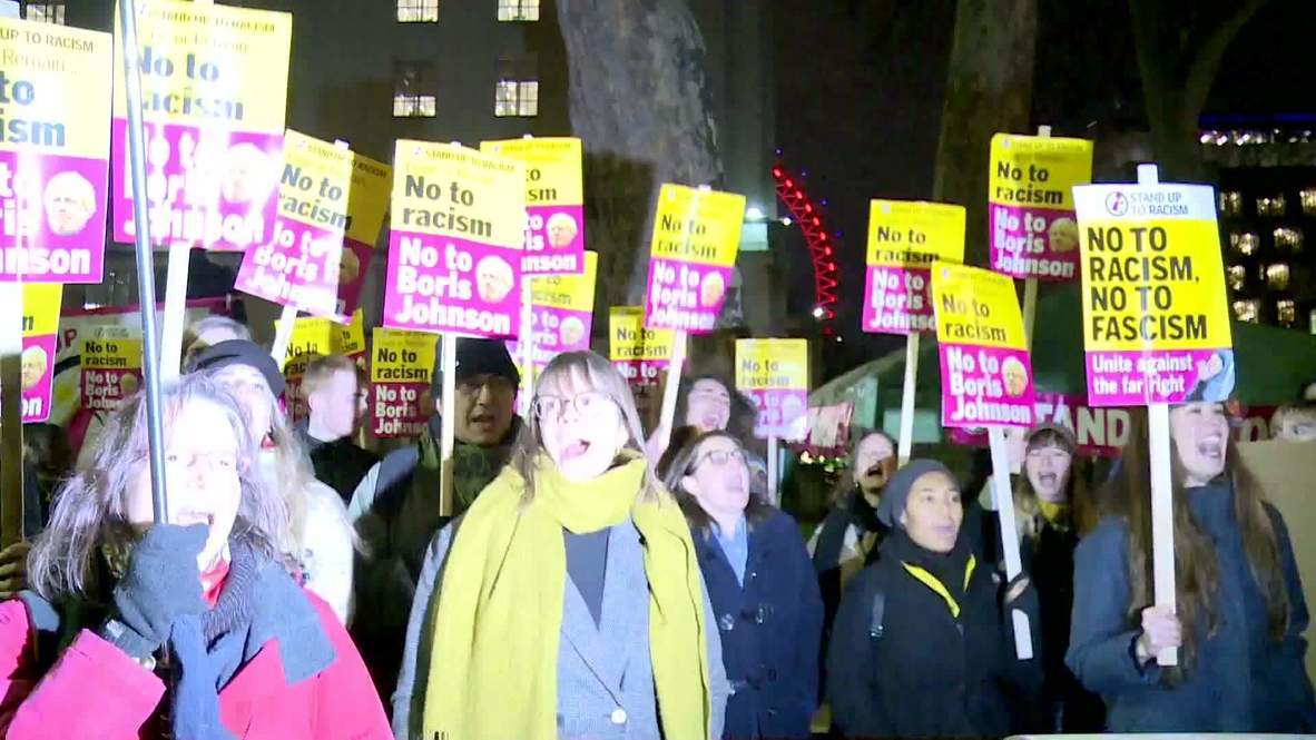 Reino Unido: Cientos de personas protestan contra Boris Johnson en Londres