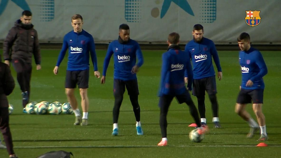 España: Jugadores del Barça muestran sus habilidades antes de "El Clásico" ante Real Madrid