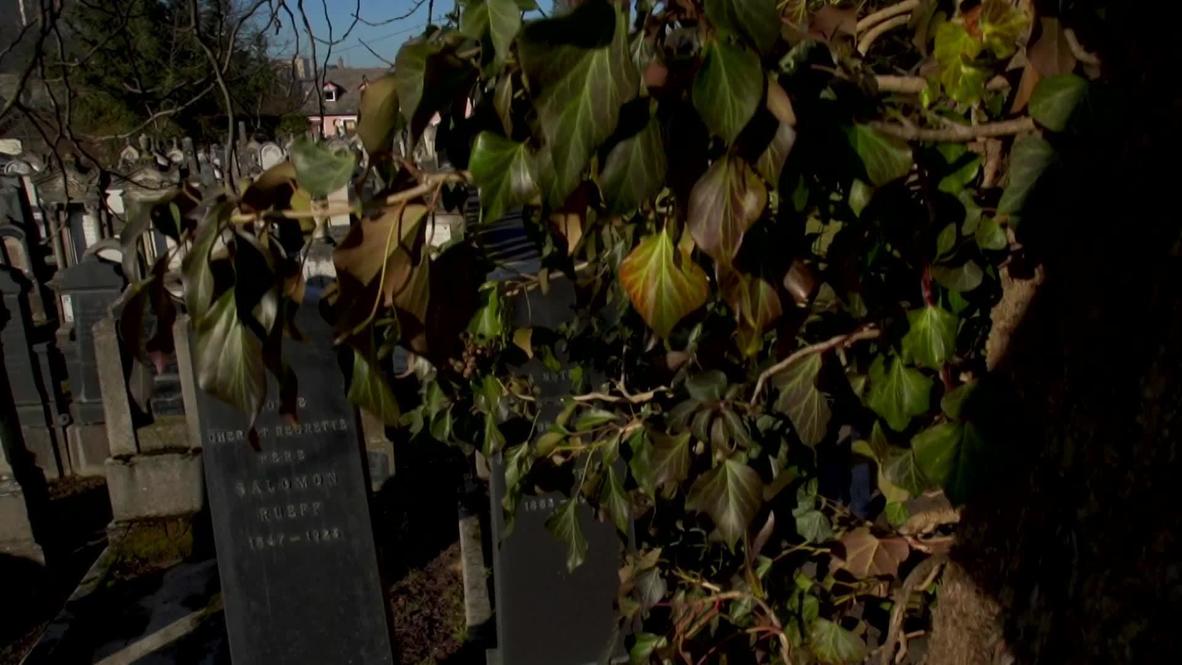 Francia: 'Guardianes de la memoria' patrullan un cementerio judío después de las profanaciones