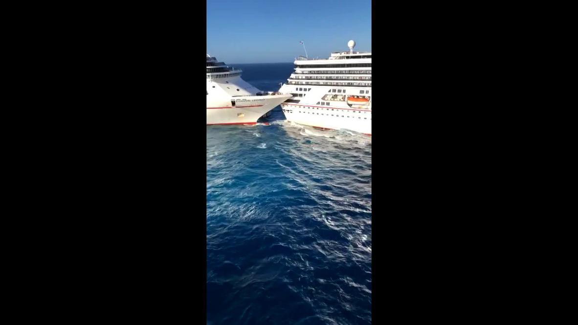México: Choque de cruceros turísticos cerca de Cozumel deja una persona herida