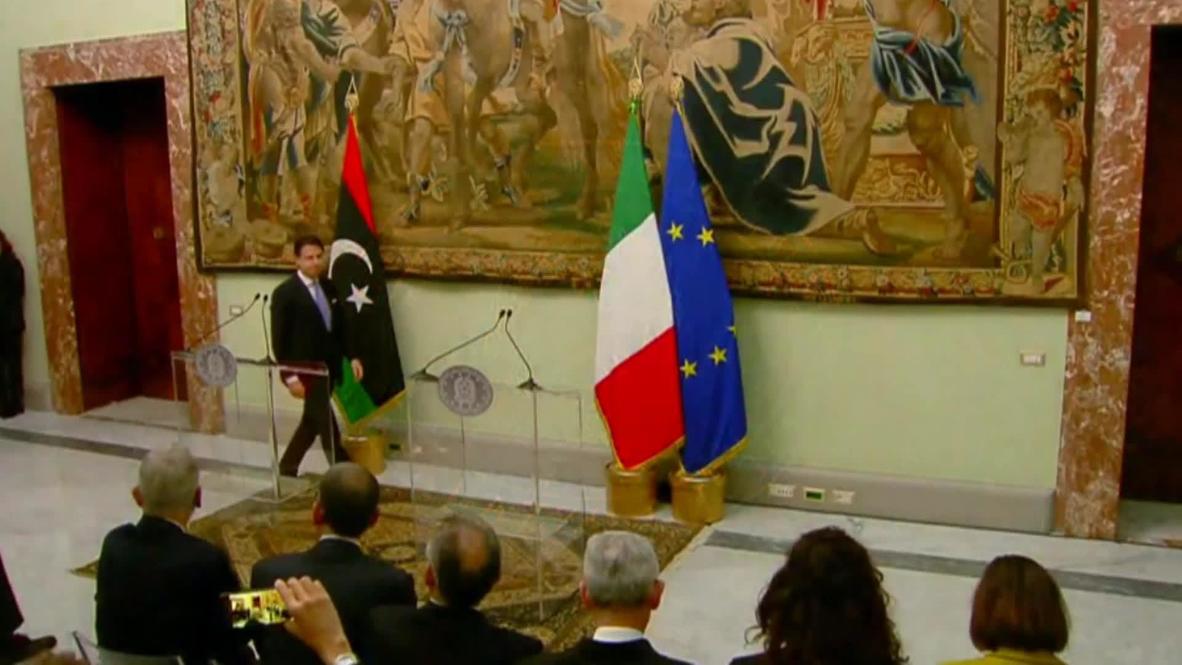 Italia: Conte aboga por una solución política en Libia mientras se reúne con Fayez al-Sarraj