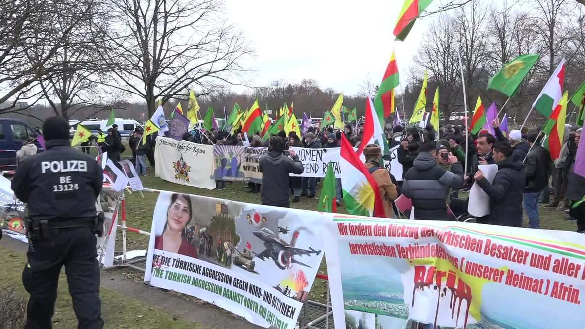 Germany: Kurdish activists protest against Erdogan ahead of Berlin Libya conference