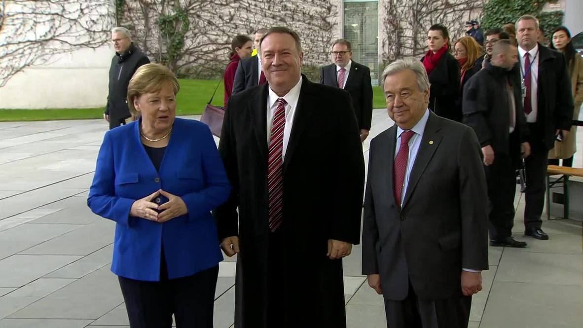 Germany: Merkel and UN's Guterres greet Pompeo as Libya conference kicks off