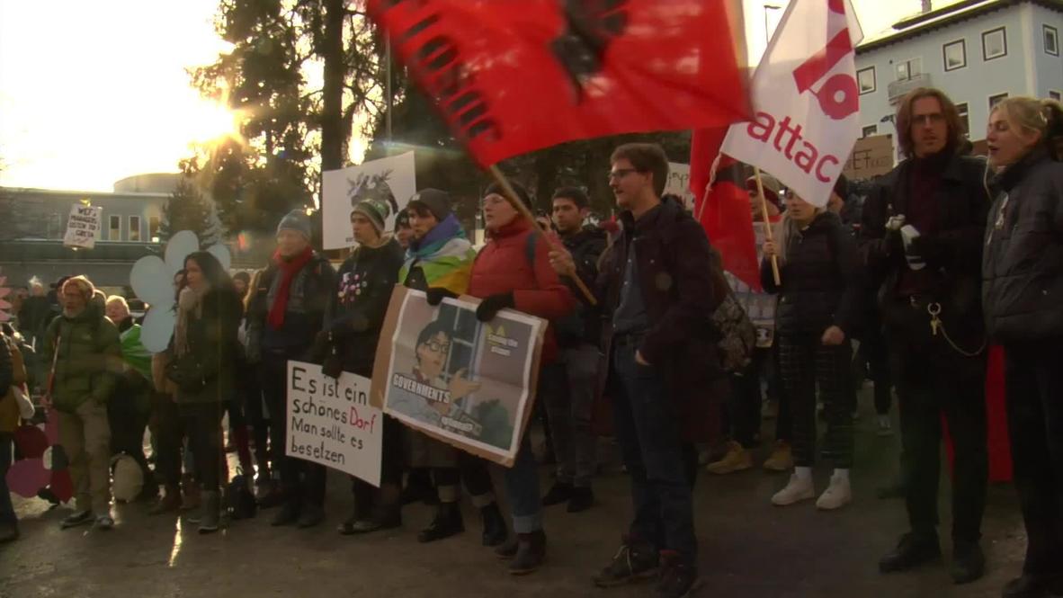 Switzerland: Davos hit by protests as WEF kicks off