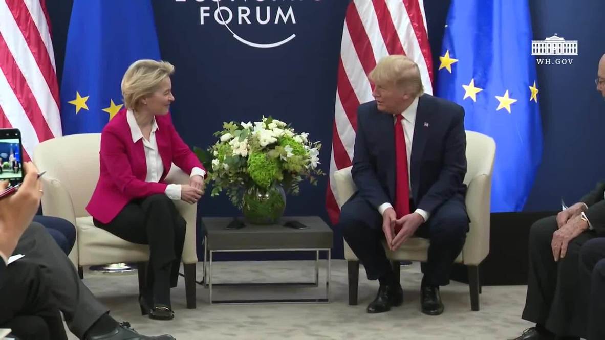 Switzerland: Trump holds talks with 'tough negotiator' von der Leyen at Davos