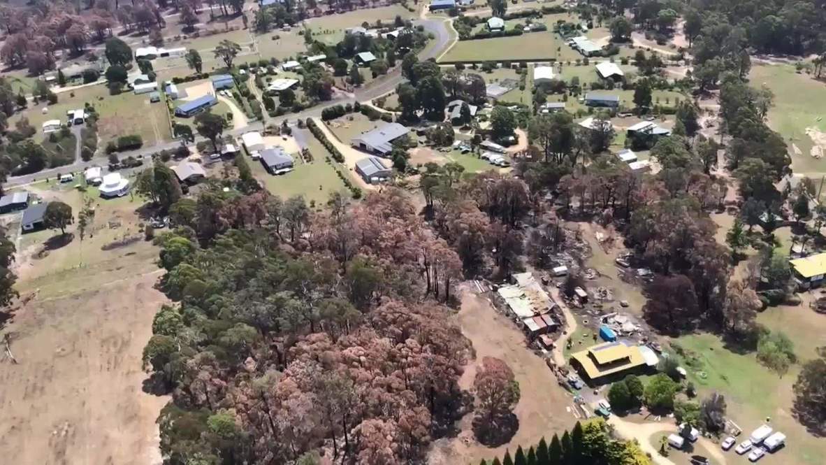 Australia: Imágenes aéreas muestran las devastadoras consecuencias de los incendios en Mallacoota