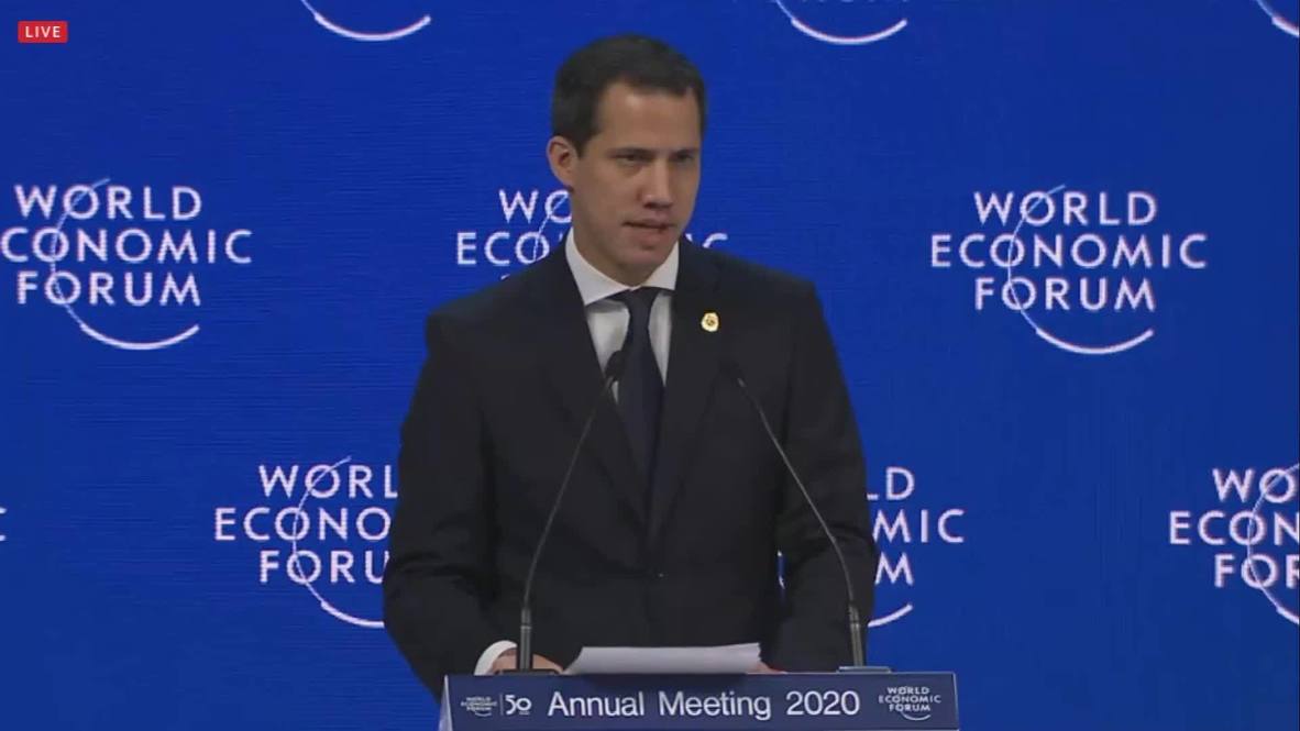 Suiza: Guaidó interviene en Davos un año después de autoproclamarse presidente de Venezuela