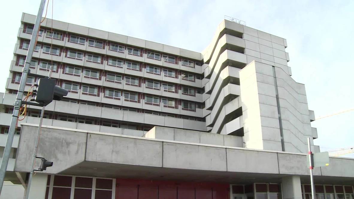 Germany: Footage shows Goppingen hospital where coronavirus patient is quarantined