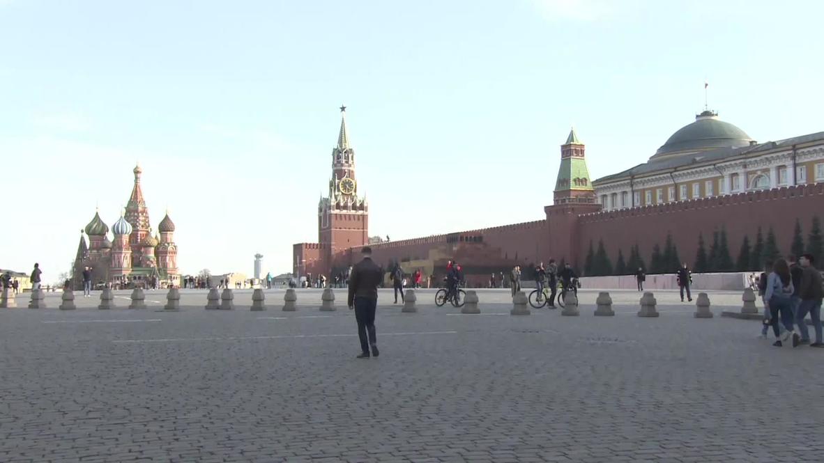Russia: Moscow streets empty out amid newly introduced coronavirus measures