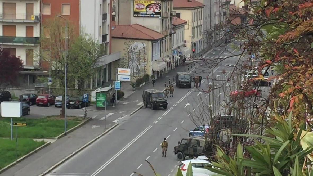 Italy: Army enforces lockdown with checkpoints in Bergamo streets