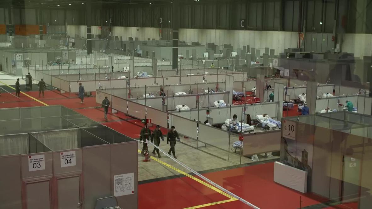 España: Imágenes del interior del hospital de campaña de IFEMA donde se atiende a pacientes con covid-19