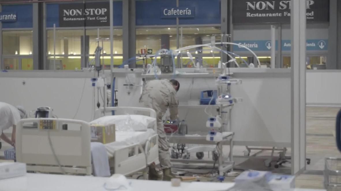 Spain: ICU for coronavirus patients begins operating at IFEMA field hospital in Madrid