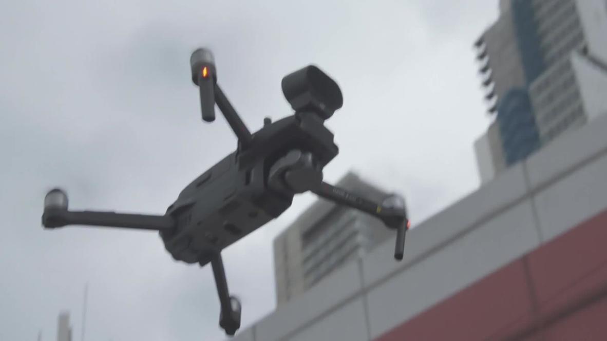 Colombia: Drones con altavoces piden a la gente que se quede en casa durante el brote de COVID-19