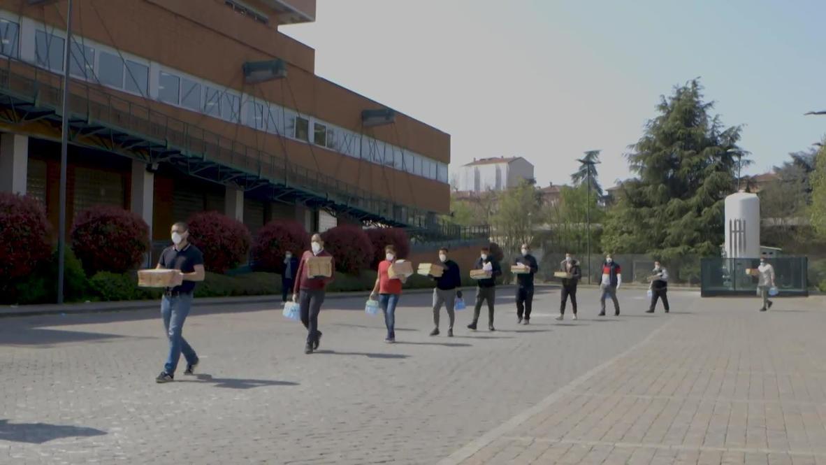 'A special pizza delivery' cheers on health workers battling COVID-19 in Piacenza hospital