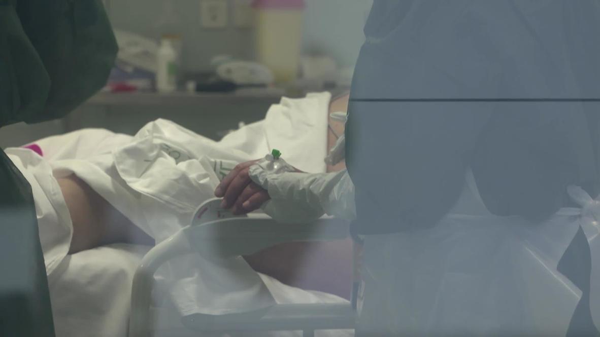 Spain: Footage from Barcelona hospital's intensive care unit for COVID-19 patients