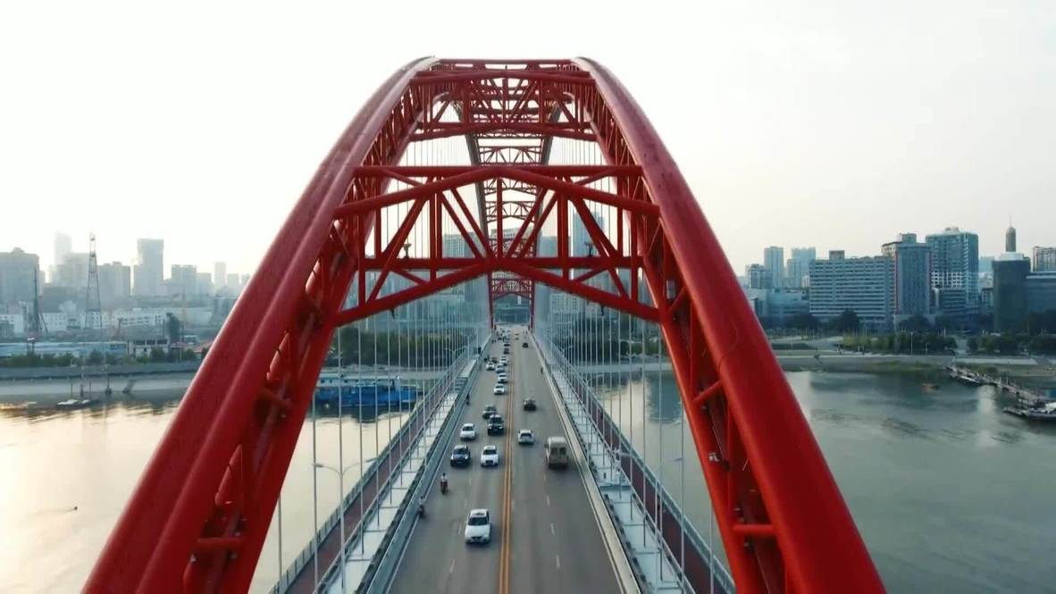 China: Drone captures streets of Wuhan as level of coronavirus response lowered