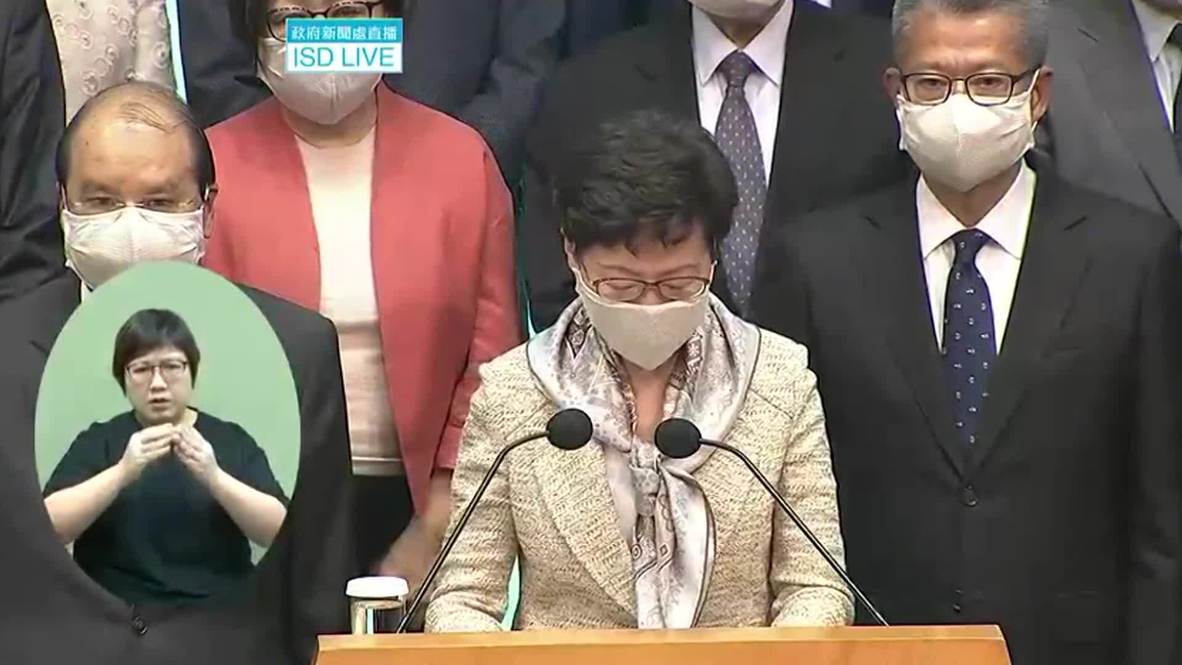 Hong Kong: Carrie Lam backs China's plans for national security law