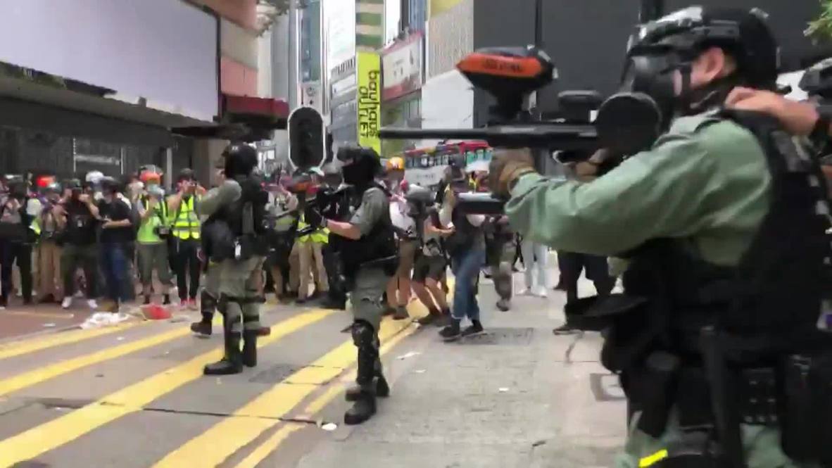 Hong Kong: Tensions as protesters slam China's national security law
