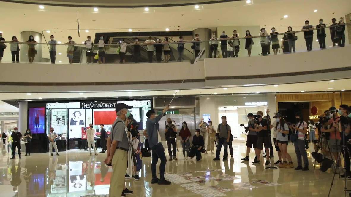 Hong Kong: Protesters rally against Beijing's national security law