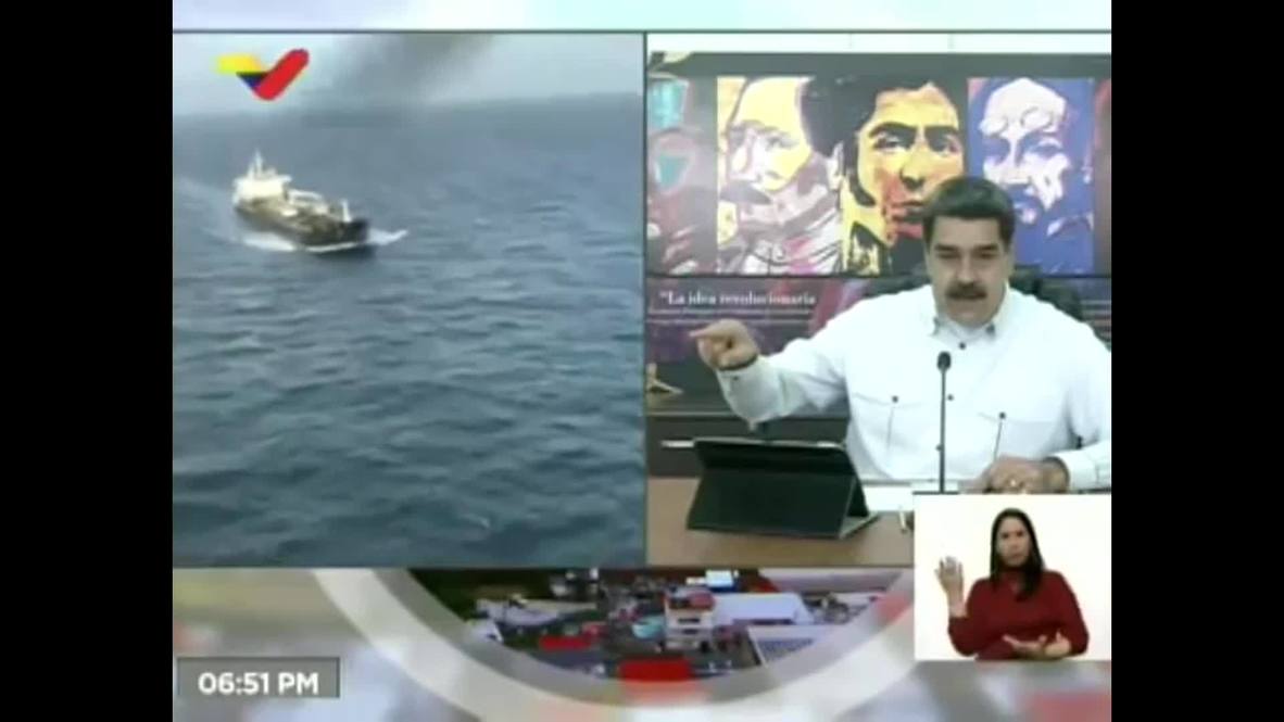 فنزويلا: الرئيس مادورو يشكر إيران على إرسال ناقلات نفط إلى فنزويلا