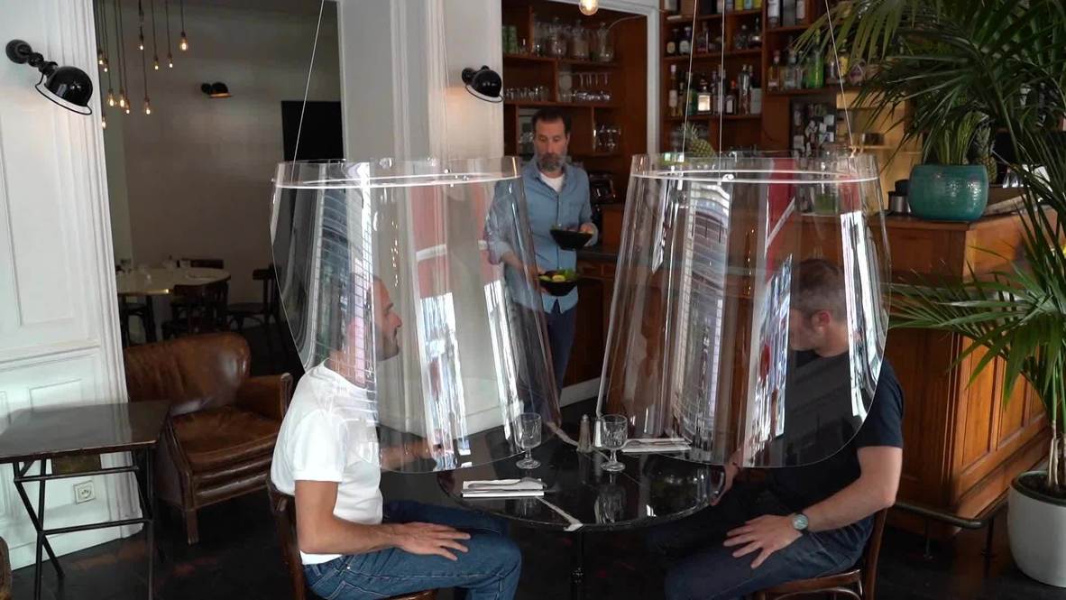 Could these Plexiglass shields become future of post-COVID dining?