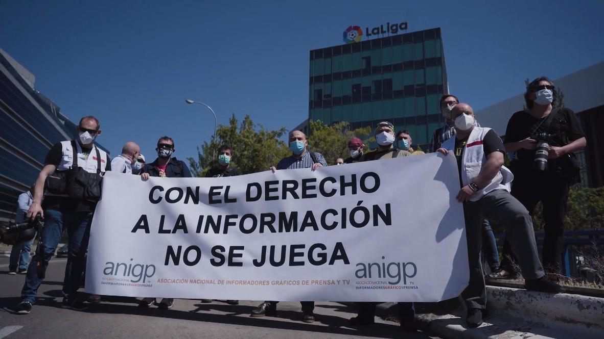 España: Fotoperiodistas protestan contra la decisión de La Liga de prohibir su acceso a partidos y entrenamientos