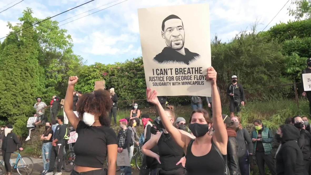 USA: 'We're tired' - Portland protesters unite against police brutality and racism