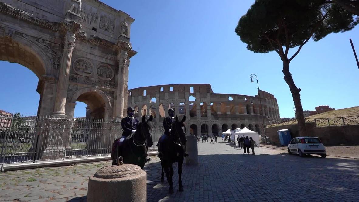 Italia: El Coliseo de Roma reabre tras tres meses cerrado por la crisis del coronavirus